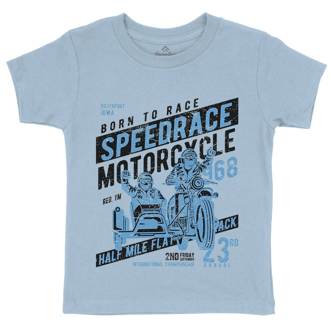 Speedrace Kids Crew Neck T-Shirt Motorcycles A157