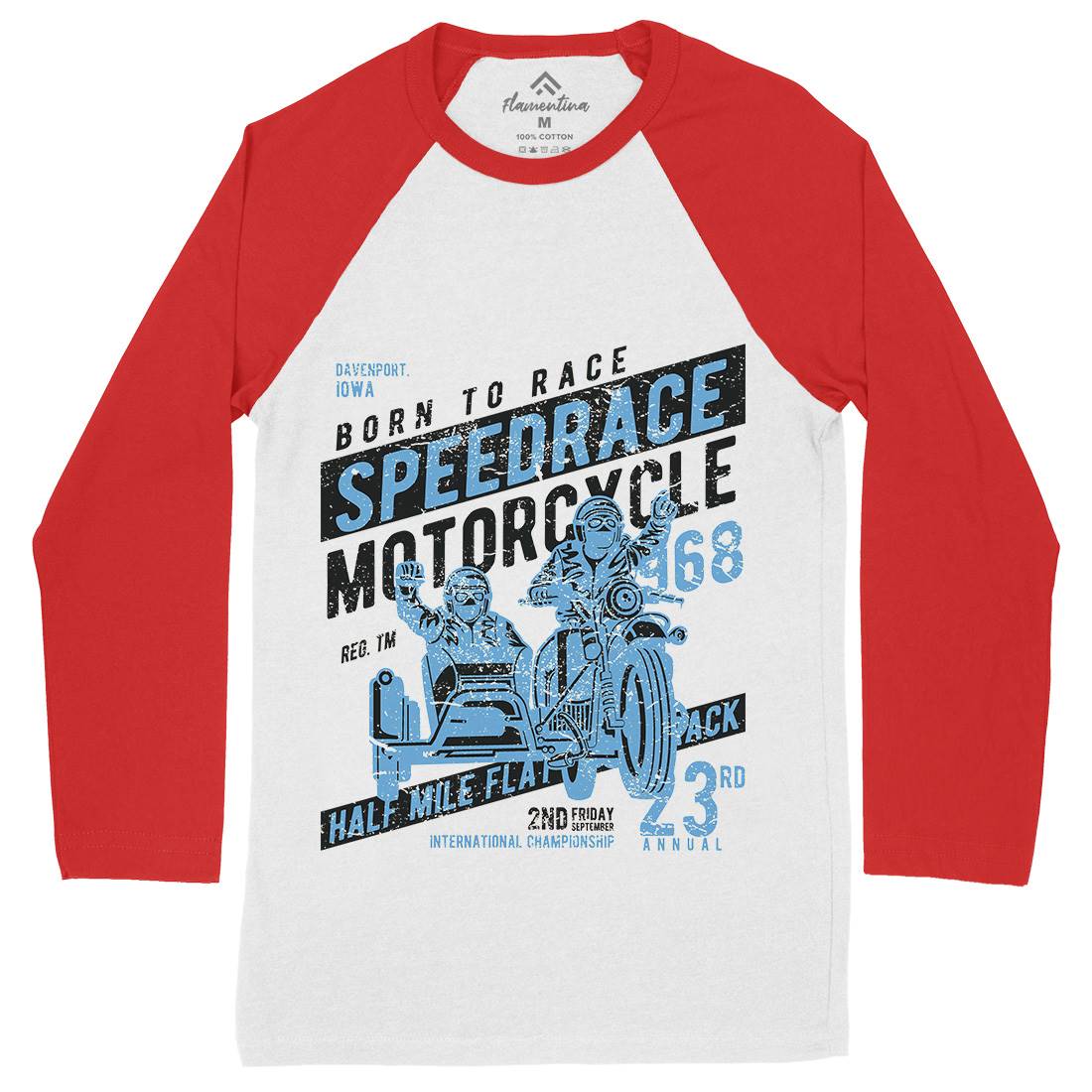 Speedrace Mens Long Sleeve Baseball T-Shirt Motorcycles A157