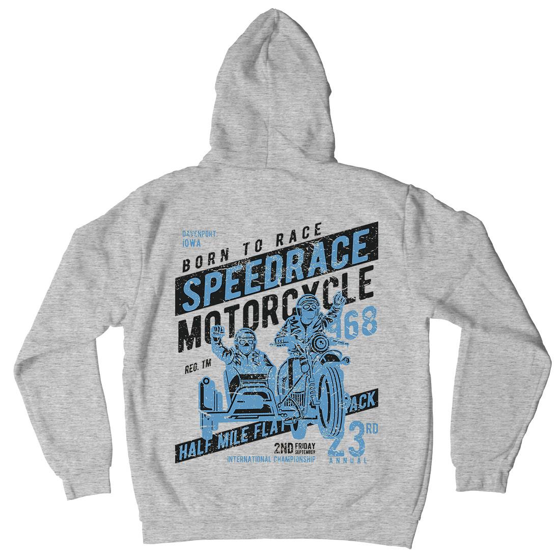 Speedrace Mens Hoodie With Pocket Motorcycles A157