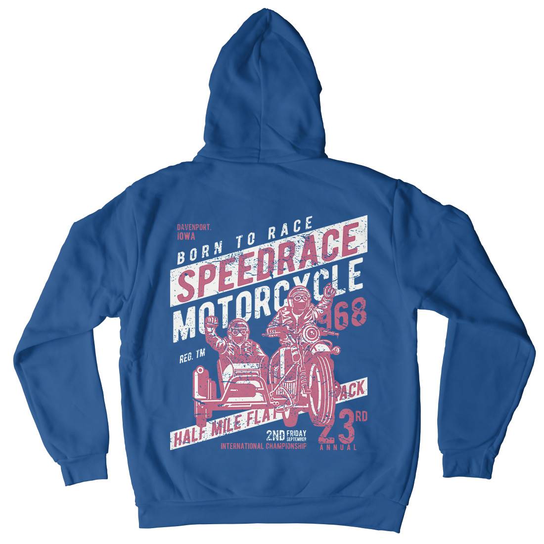 Speedrace Mens Hoodie With Pocket Motorcycles A157