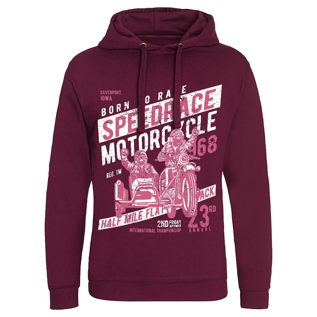 Speedrace Mens Hoodie Without Pocket Motorcycles A157
