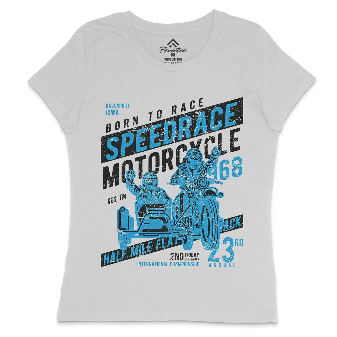 Speedrace Womens Crew Neck T-Shirt Motorcycles A157