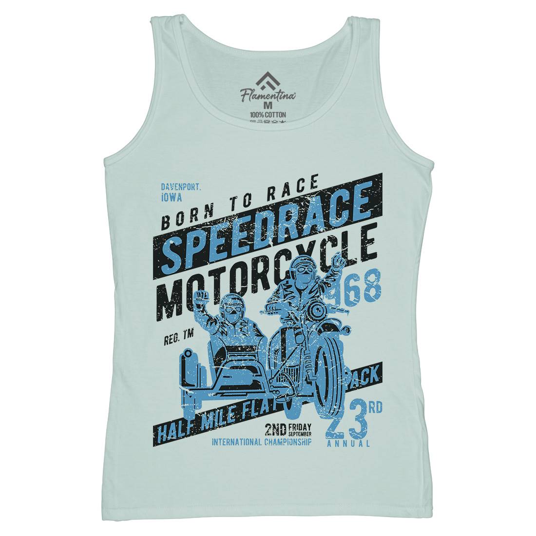 Speedrace Womens Organic Tank Top Vest Motorcycles A157