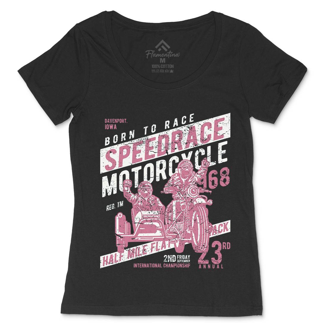 Speedrace Womens Scoop Neck T-Shirt Motorcycles A157