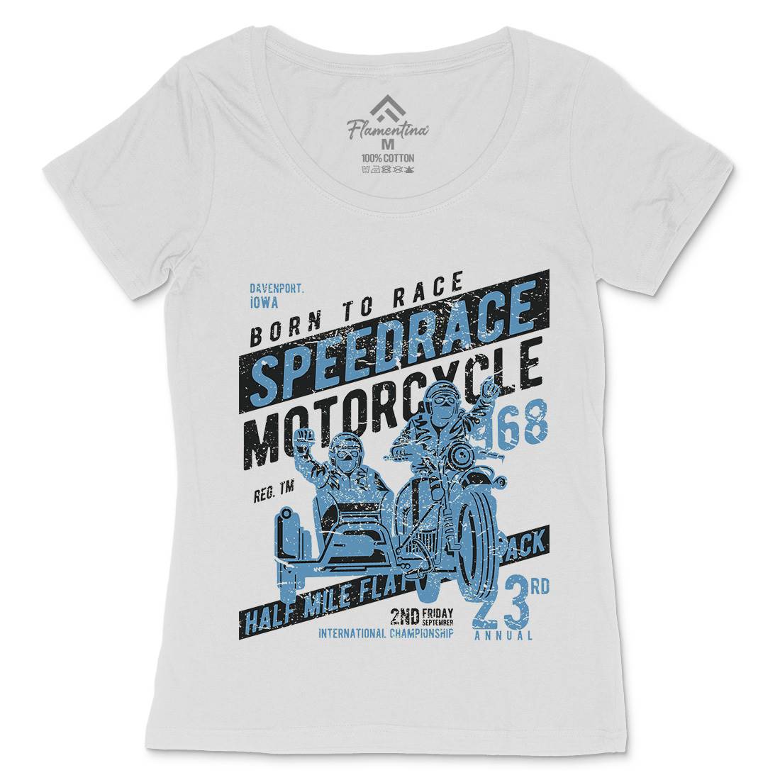 Speedrace Womens Scoop Neck T-Shirt Motorcycles A157