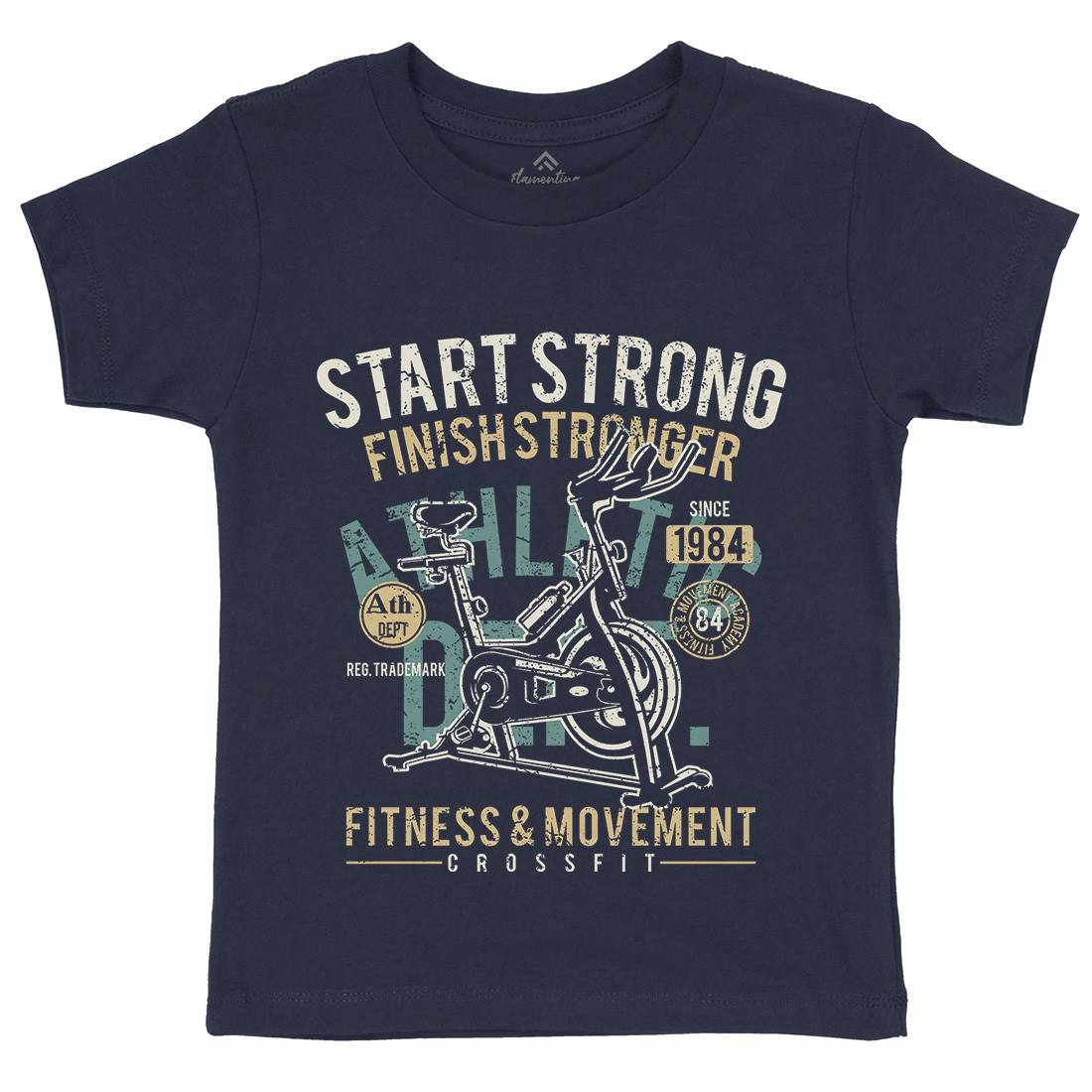 Start Strong Kids Organic Crew Neck T-Shirt Gym A159