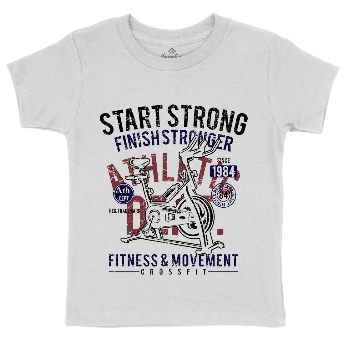 Start Strong Kids Organic Crew Neck T-Shirt Gym A159