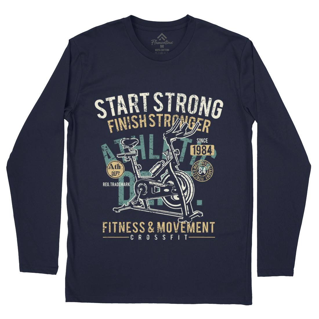 Start Strong Mens Long Sleeve T-Shirt Gym A159