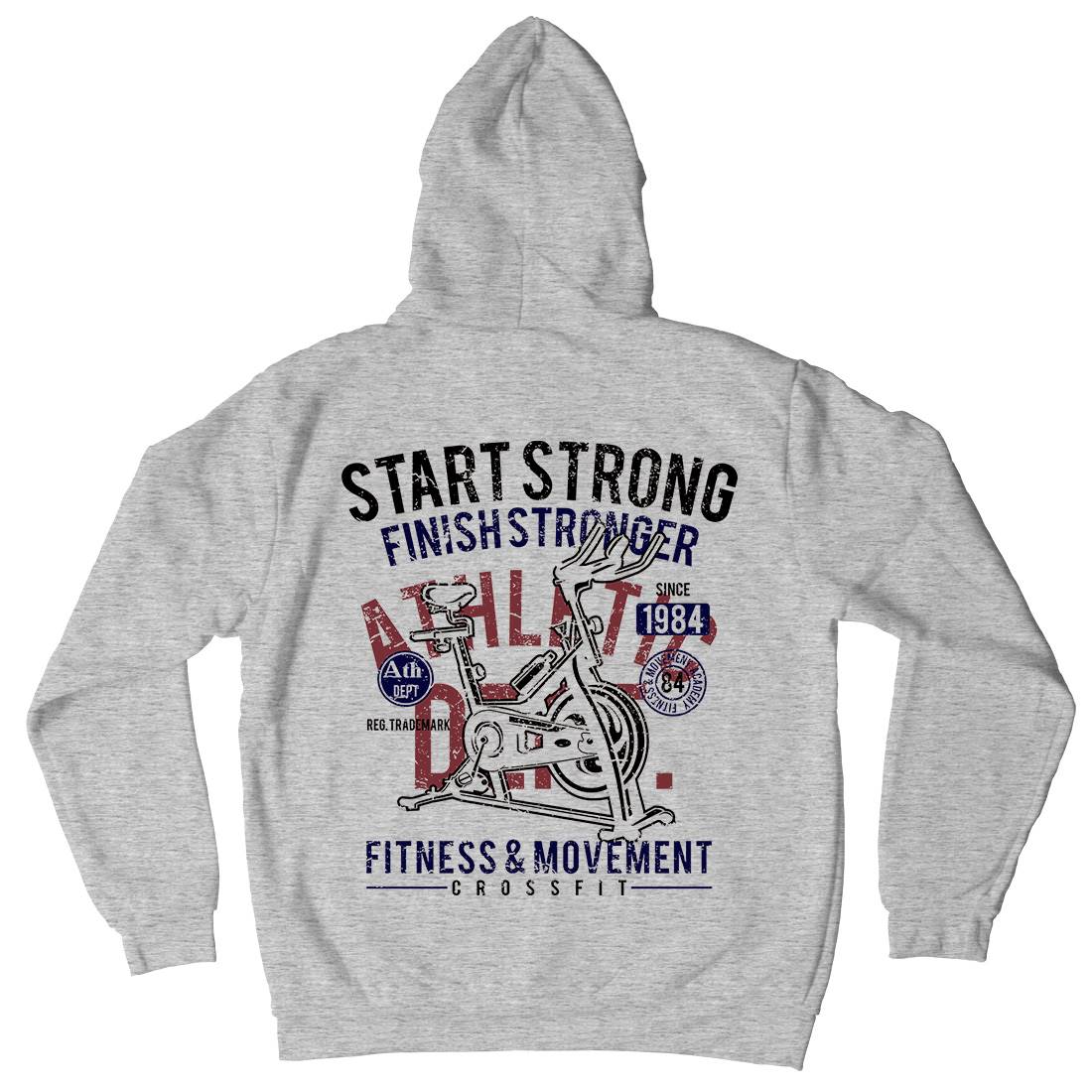 Start Strong Mens Hoodie With Pocket Gym A159
