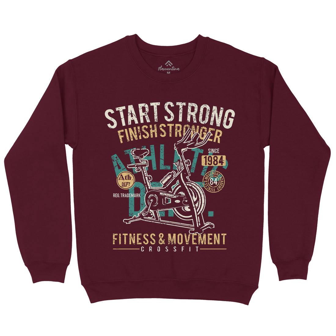 Start Strong Mens Crew Neck Sweatshirt Gym A159