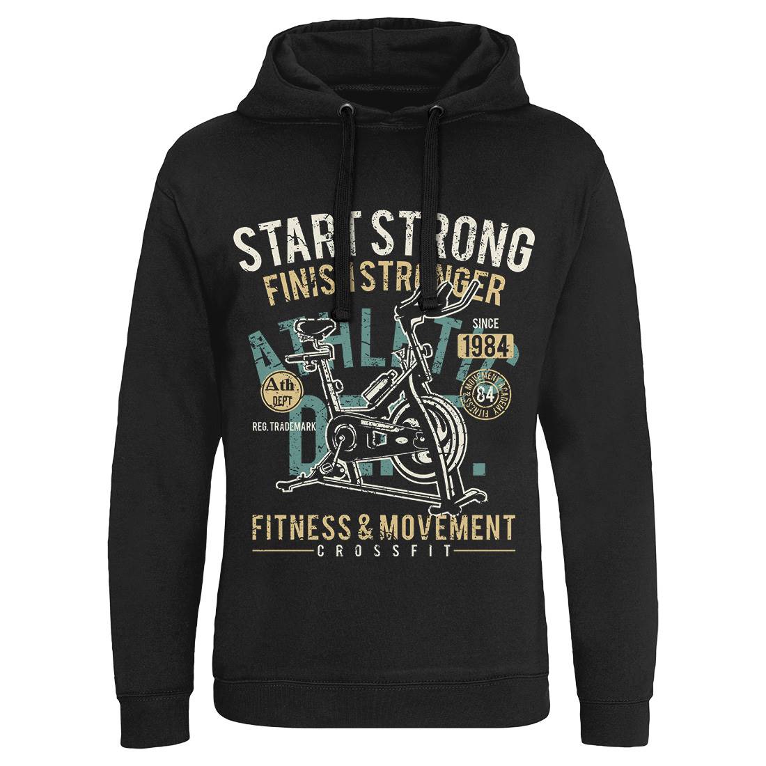 Start Strong Mens Hoodie Without Pocket Gym A159
