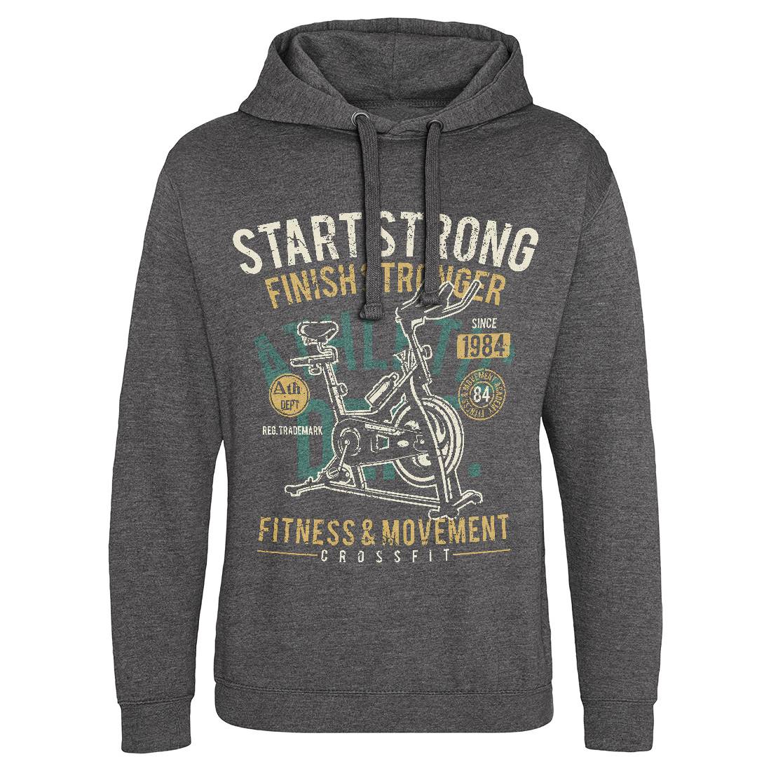 Start Strong Mens Hoodie Without Pocket Gym A159