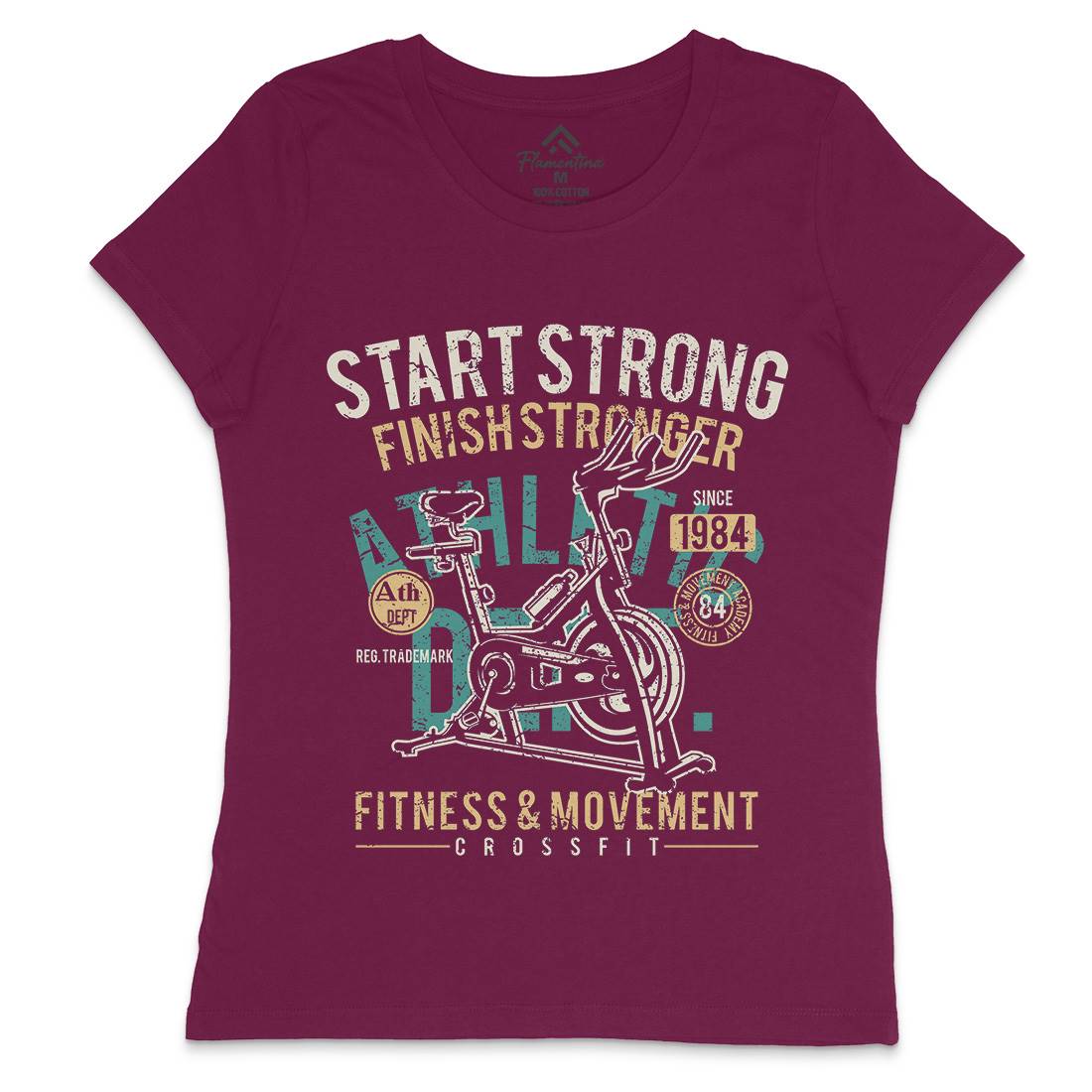 Start Strong Womens Crew Neck T-Shirt Gym A159