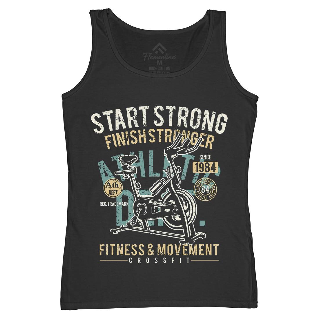 Start Strong Womens Organic Tank Top Vest Gym A159