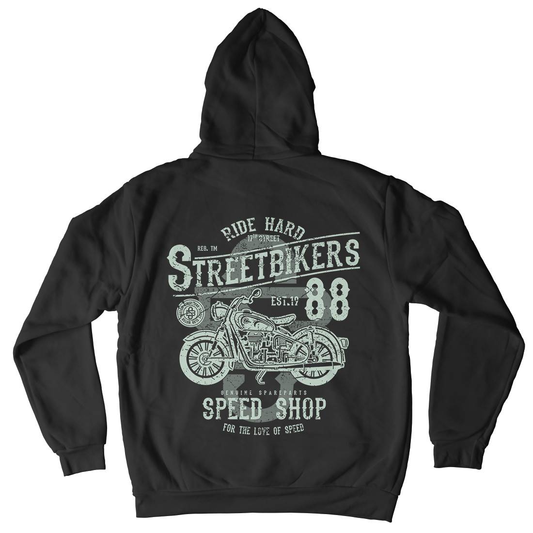 Street Bikers Kids Crew Neck Hoodie Motorcycles A160