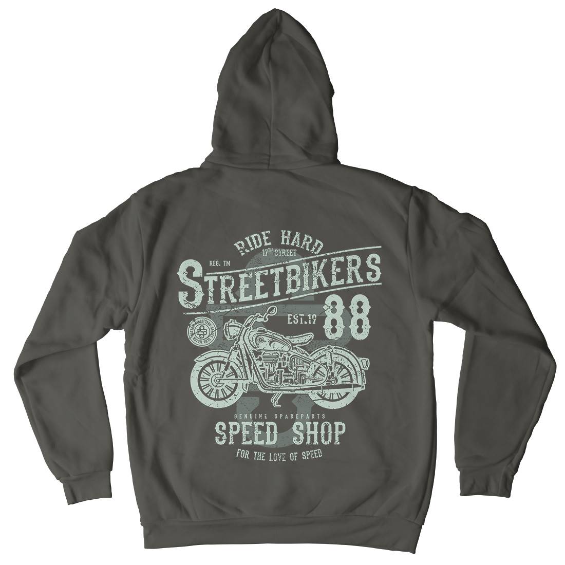 Street Bikers Kids Crew Neck Hoodie Motorcycles A160