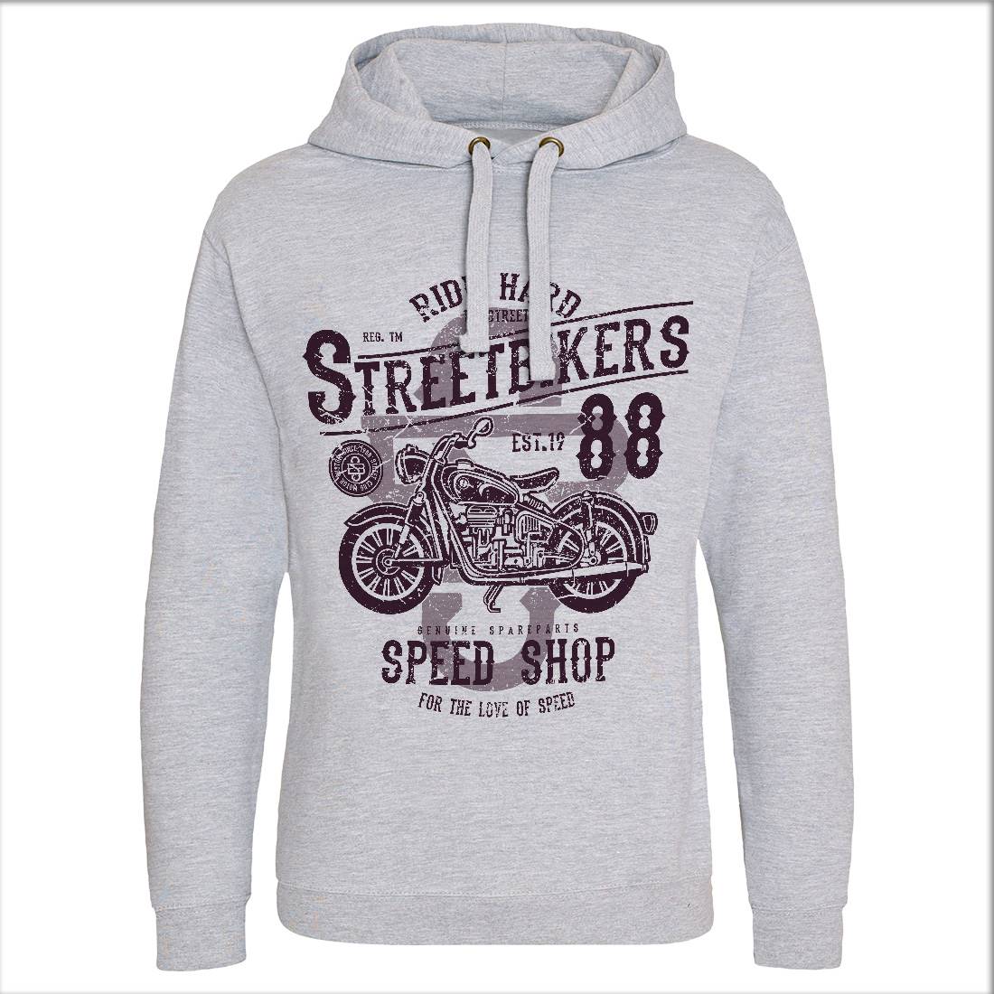 Street Bikers Mens Hoodie Without Pocket Motorcycles A160