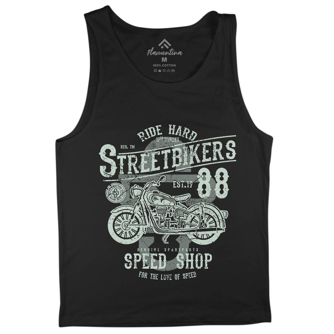 Street Bikers Mens Tank Top Vest Motorcycles A160