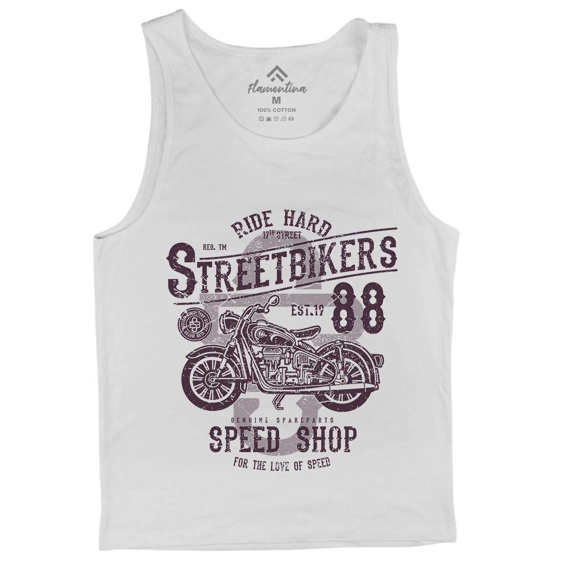 Street Bikers Mens Tank Top Vest Motorcycles A160