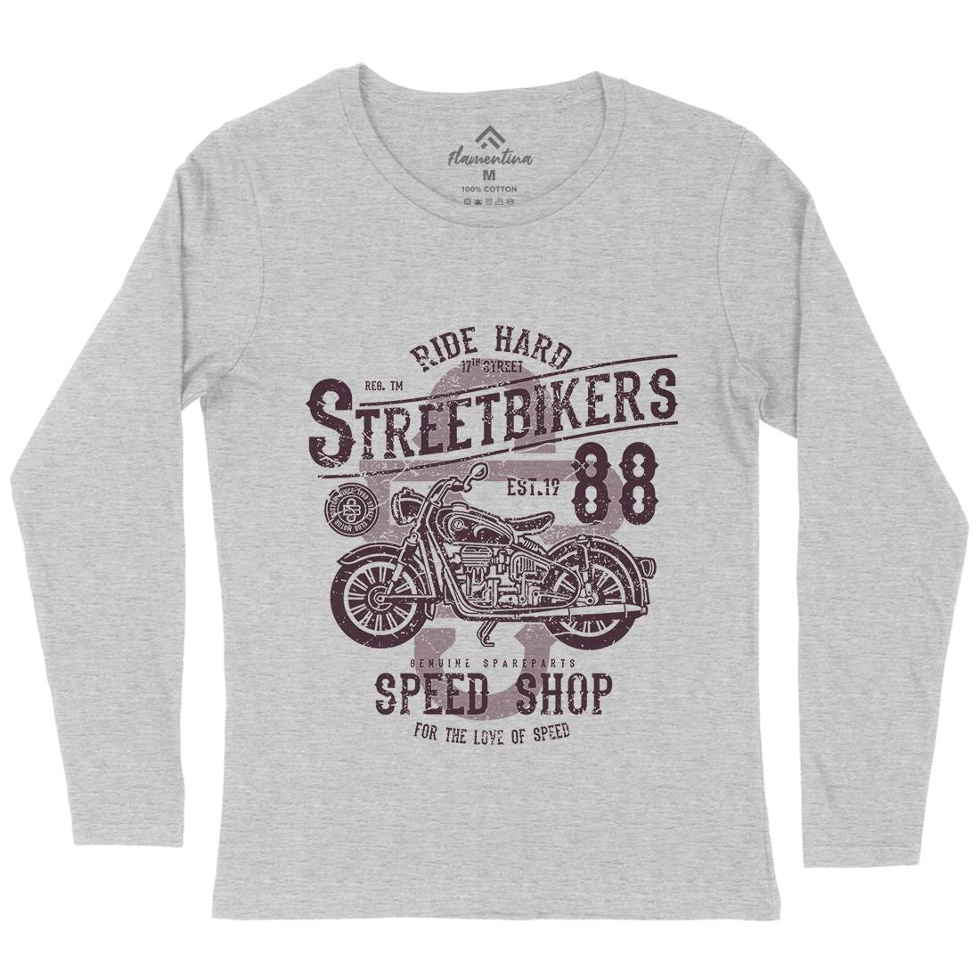 Street Bikers Womens Long Sleeve T-Shirt Motorcycles A160