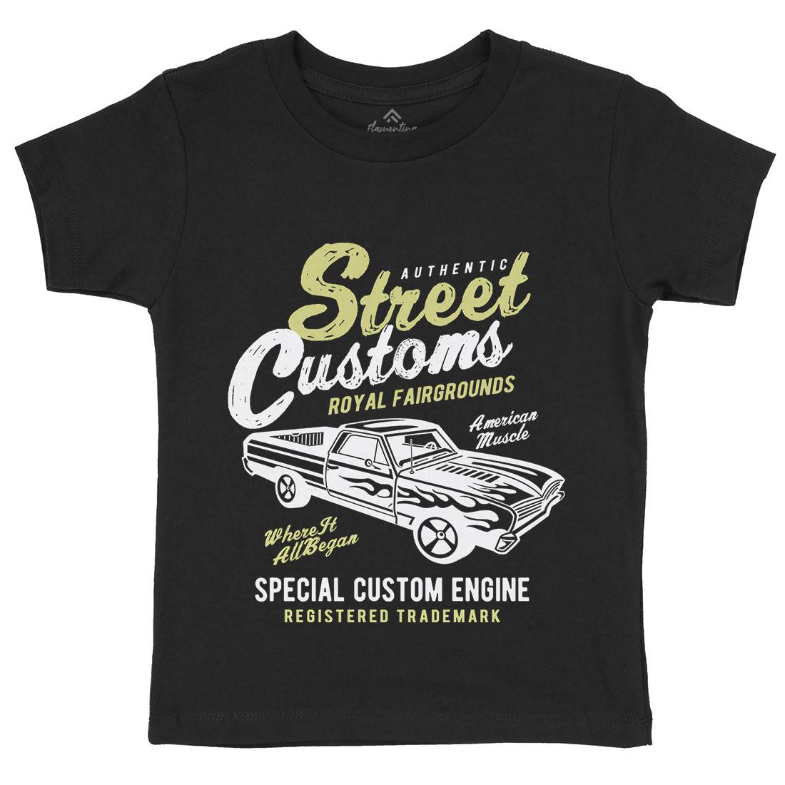 Street Custom Kids Organic Crew Neck T-Shirt Motorcycles A161