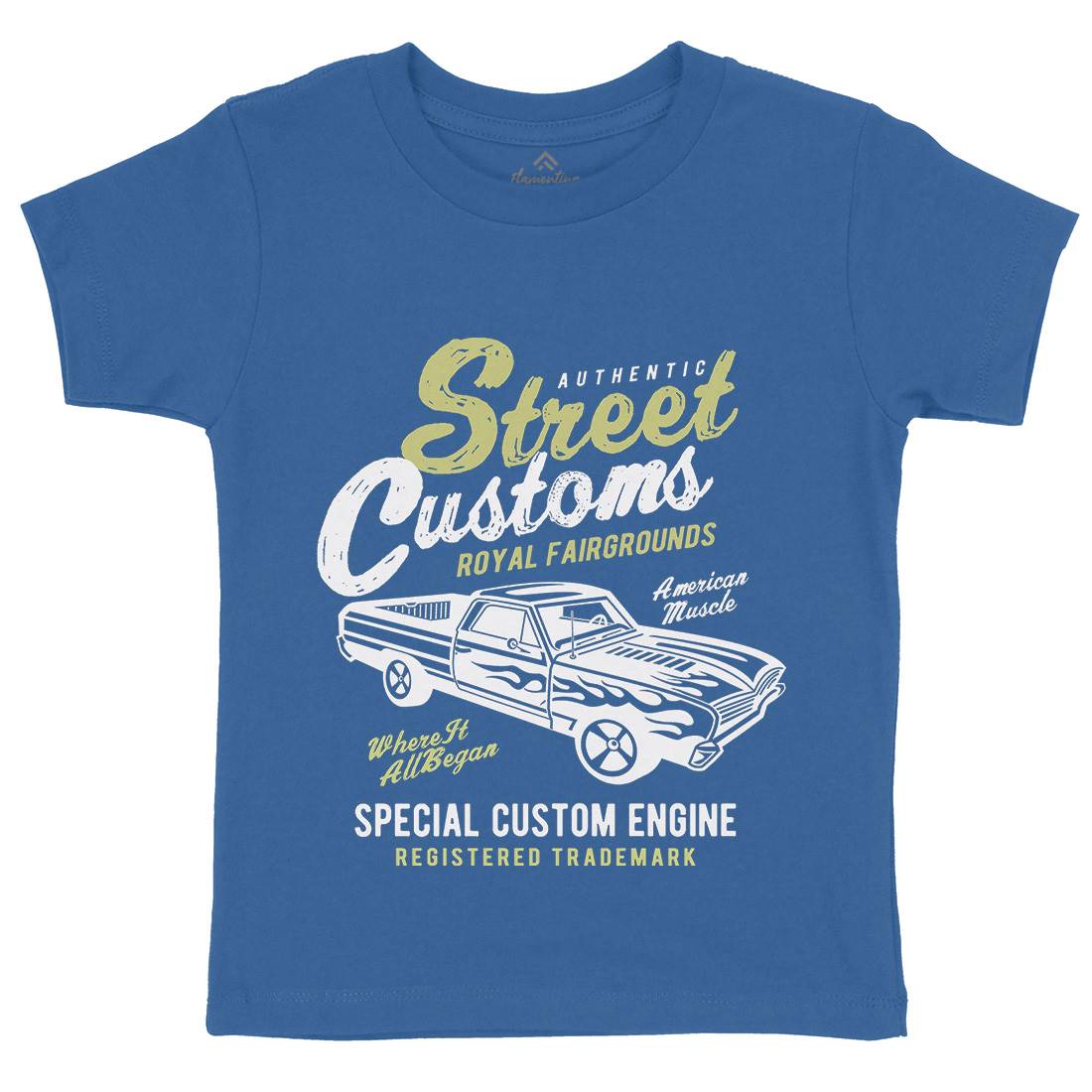 Street Custom Kids Organic Crew Neck T-Shirt Motorcycles A161