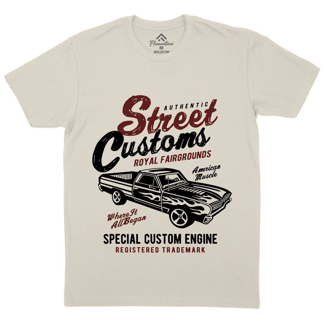 Street Custom Mens Organic Crew Neck T-Shirt Motorcycles A161