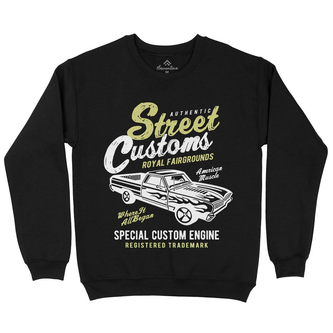 Street Custom Mens Crew Neck Sweatshirt Motorcycles A161