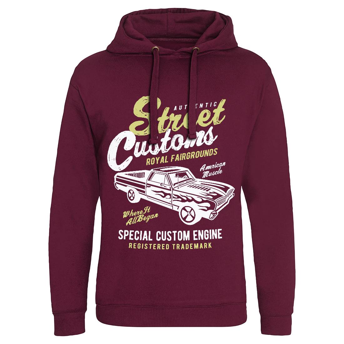 Street Custom Mens Hoodie Without Pocket Motorcycles A161
