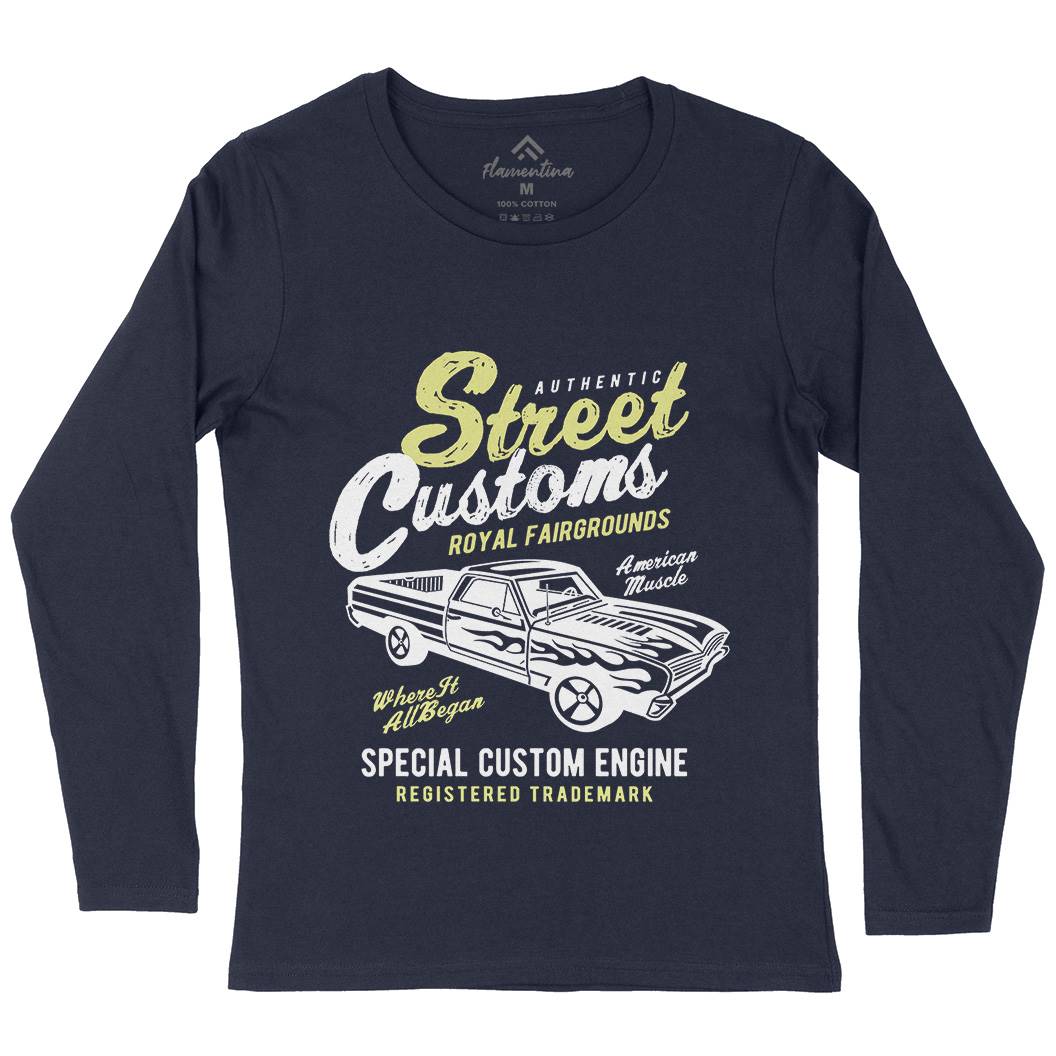 Street Custom Womens Long Sleeve T-Shirt Motorcycles A161