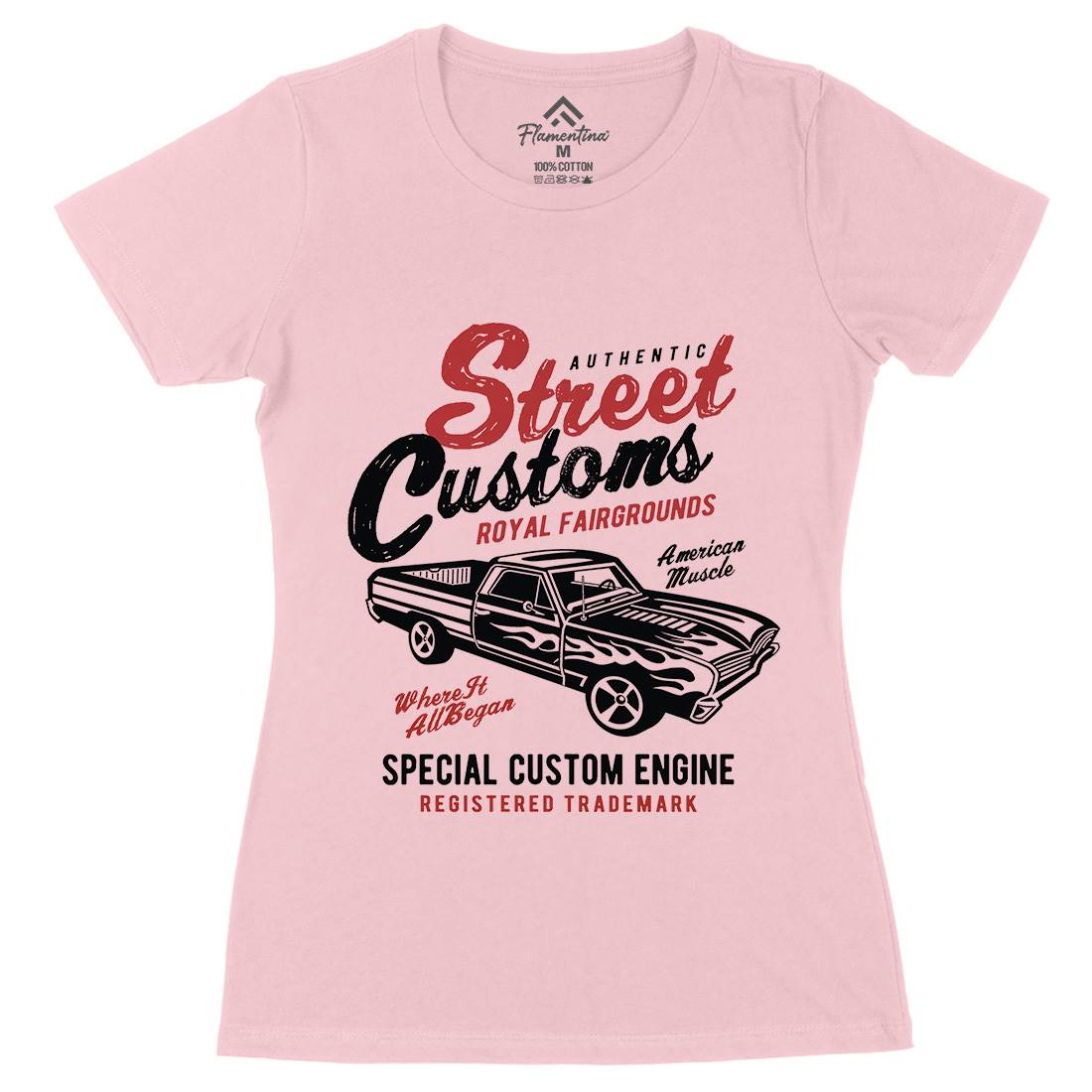 Street Custom Womens Organic Crew Neck T-Shirt Motorcycles A161