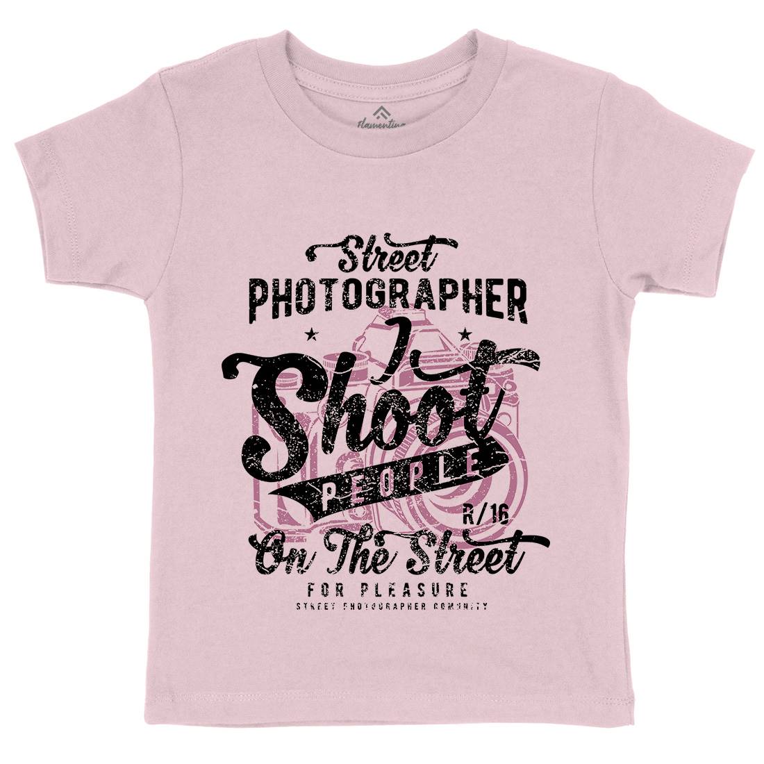 Street Photographer Kids Crew Neck T-Shirt Media A162