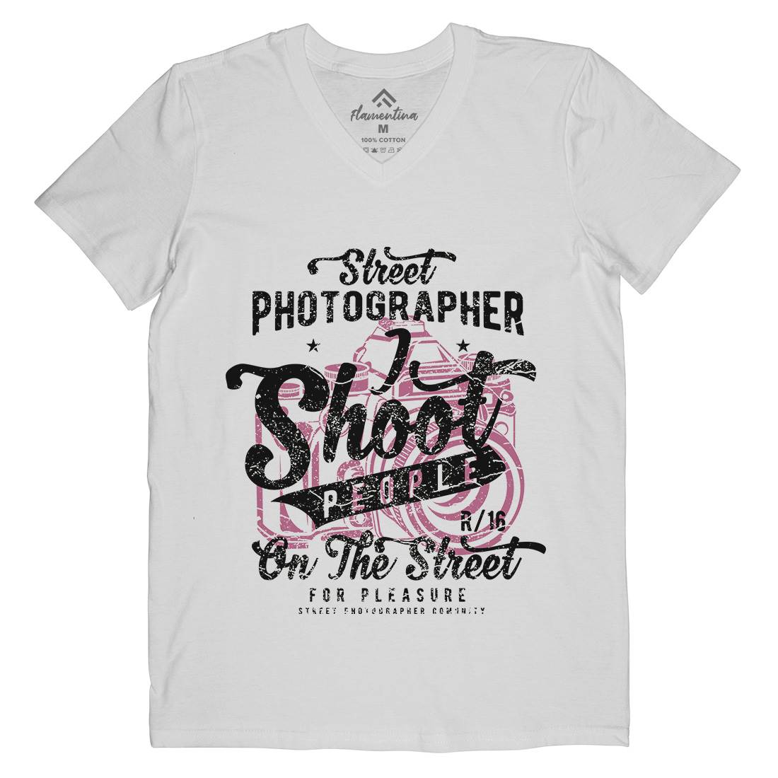 Street Photographer Mens V-Neck T-Shirt Media A162