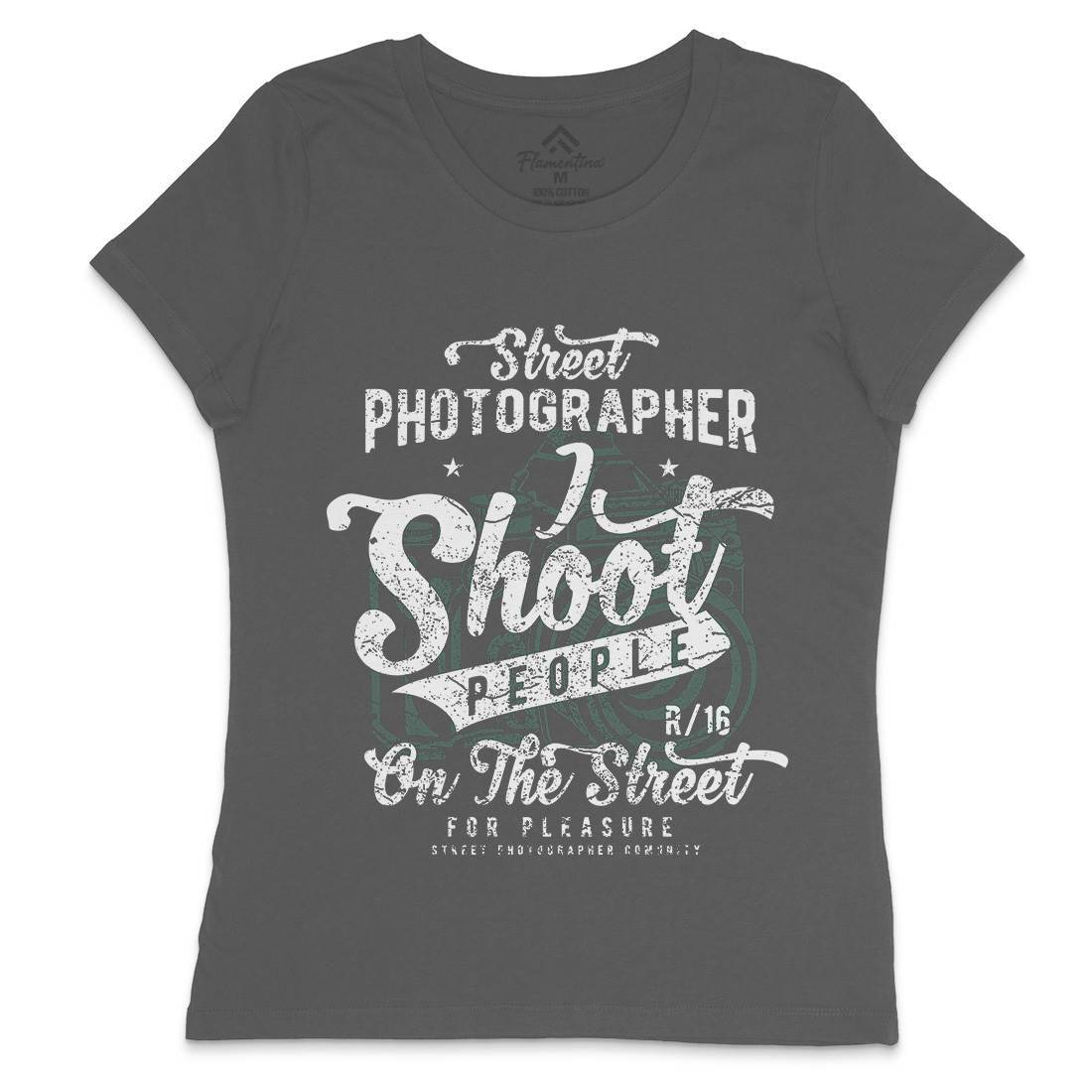 Street Photographer Womens Crew Neck T-Shirt Media A162