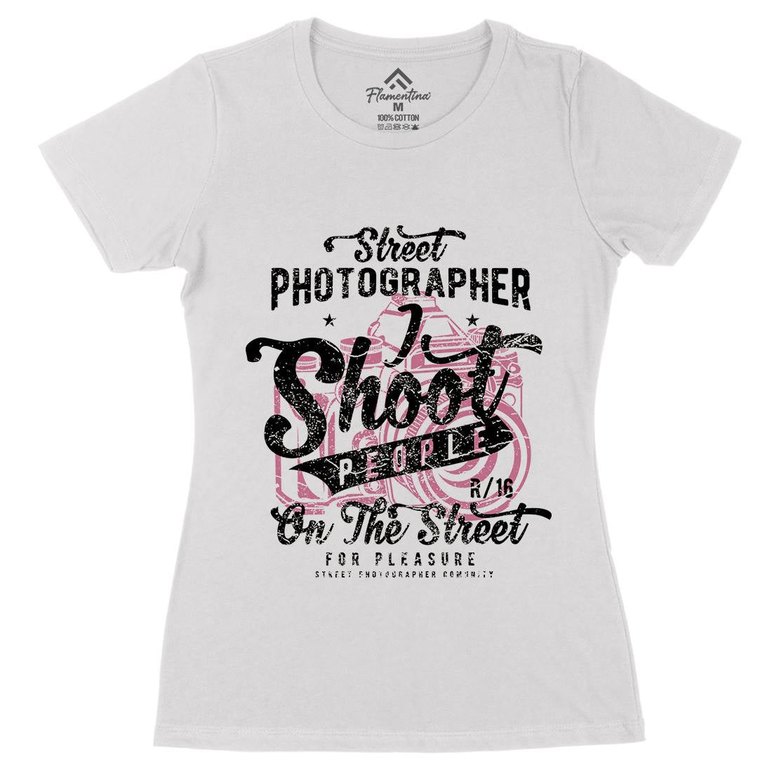 Street Photographer Womens Organic Crew Neck T-Shirt Media A162