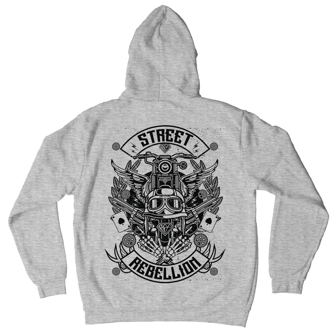 Street Rebellion Mens Hoodie With Pocket Motorcycles A163