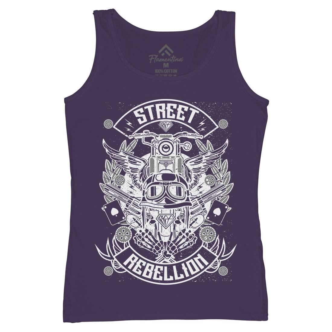 Street Rebellion Womens Organic Tank Top Vest Motorcycles A163