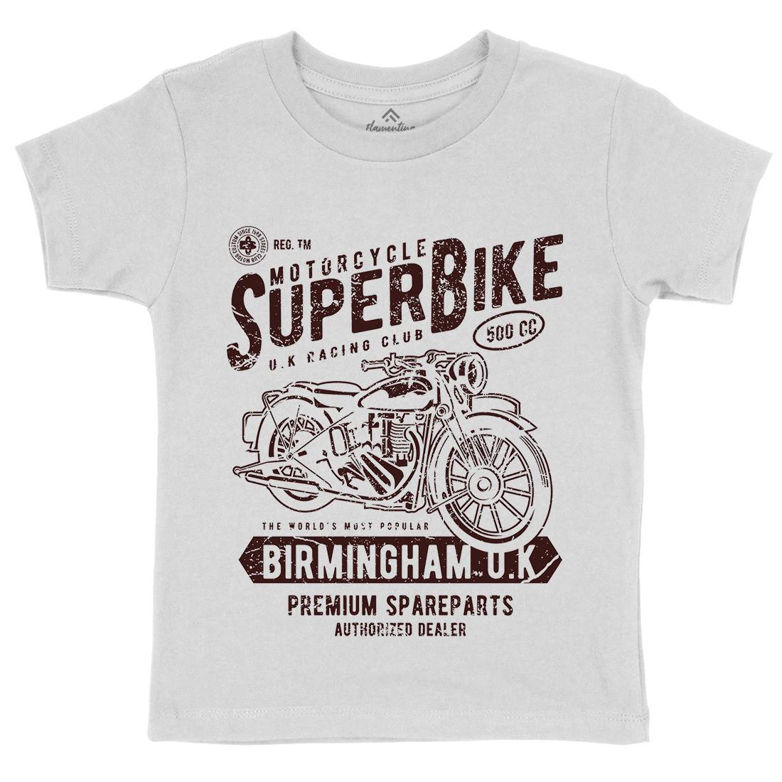 Super Bike Kids Organic Crew Neck T-Shirt Motorcycles A164