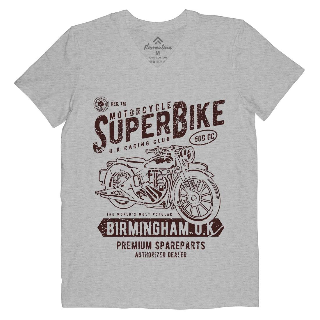 Super Bike Mens V-Neck T-Shirt Motorcycles A164
