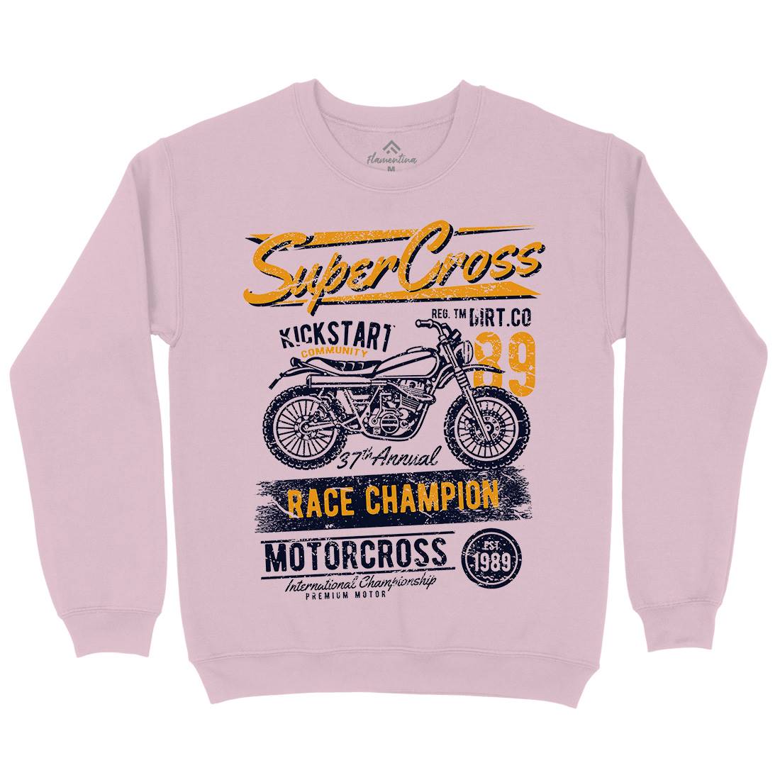 Super Cross Kids Crew Neck Sweatshirt Motorcycles A165
