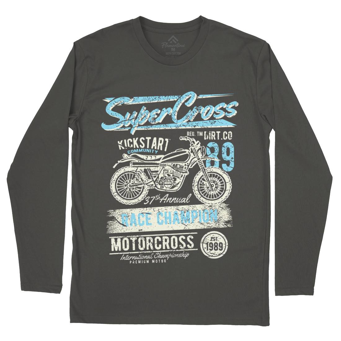 Super Cross Mens Long Sleeve T-Shirt Motorcycles A165