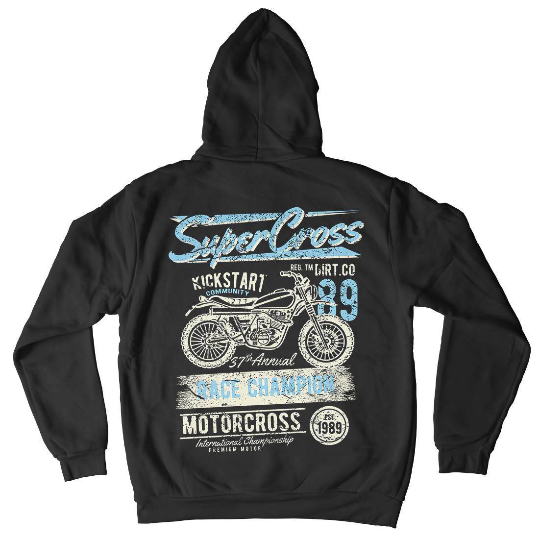 Super Cross Kids Crew Neck Hoodie Motorcycles A165