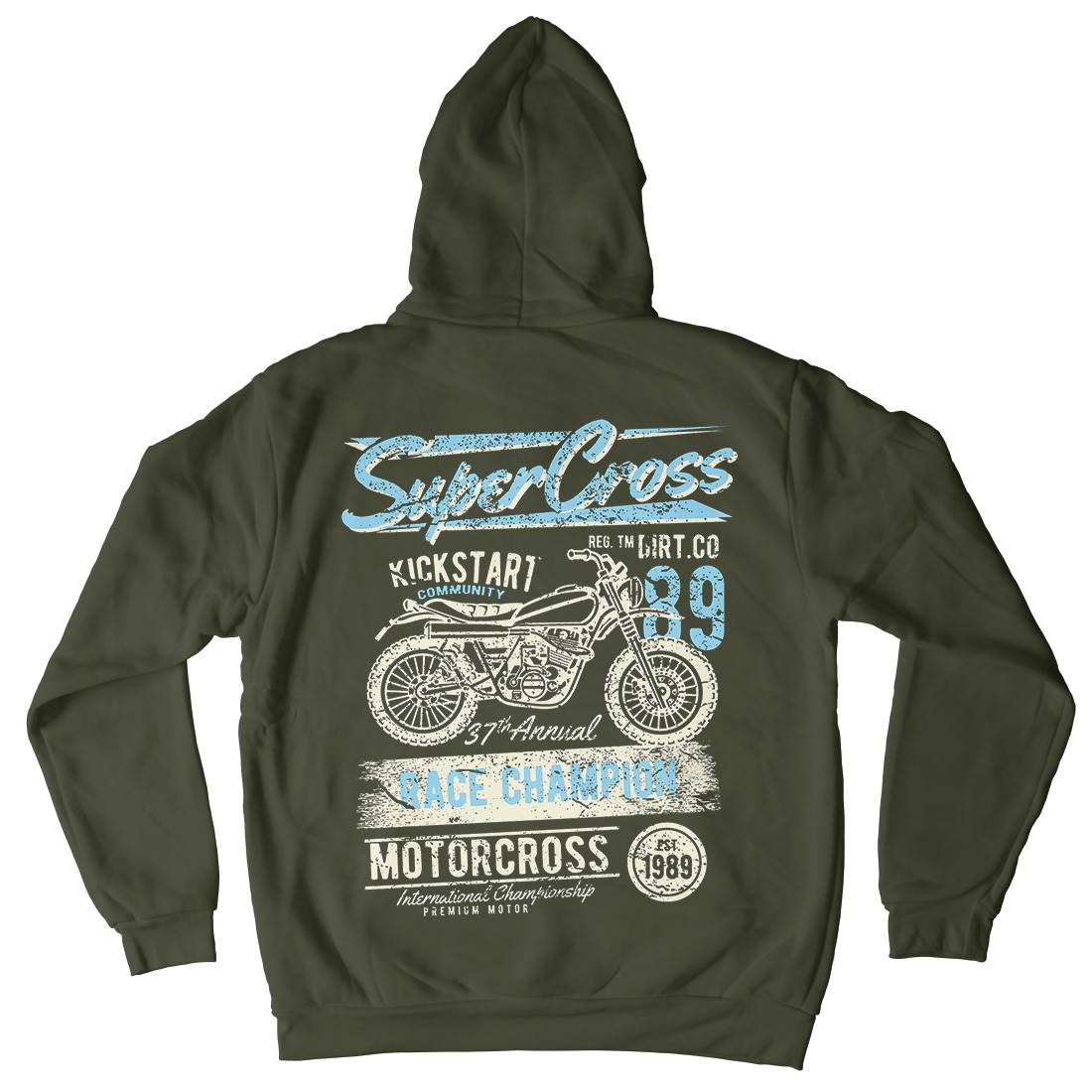 Super Cross Kids Crew Neck Hoodie Motorcycles A165