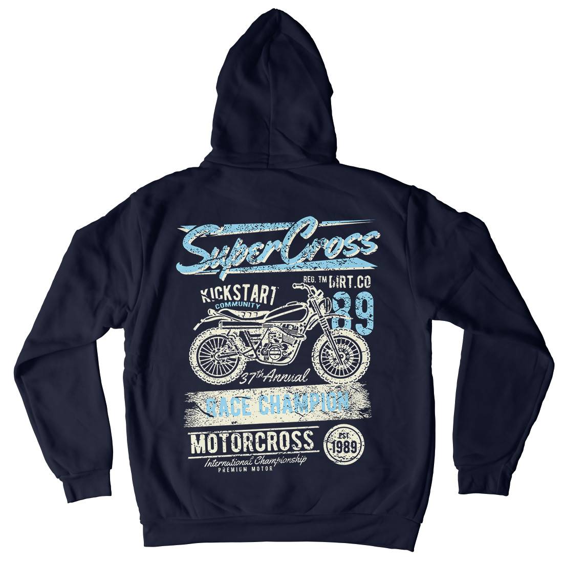 Super Cross Kids Crew Neck Hoodie Motorcycles A165