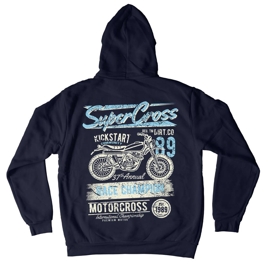 Super Cross Mens Hoodie With Pocket Motorcycles A165