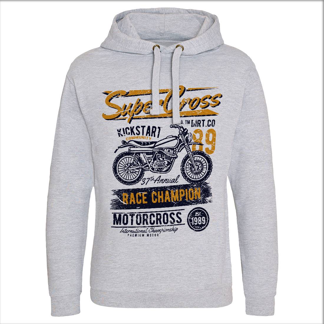 Super Cross Mens Hoodie Without Pocket Motorcycles A165