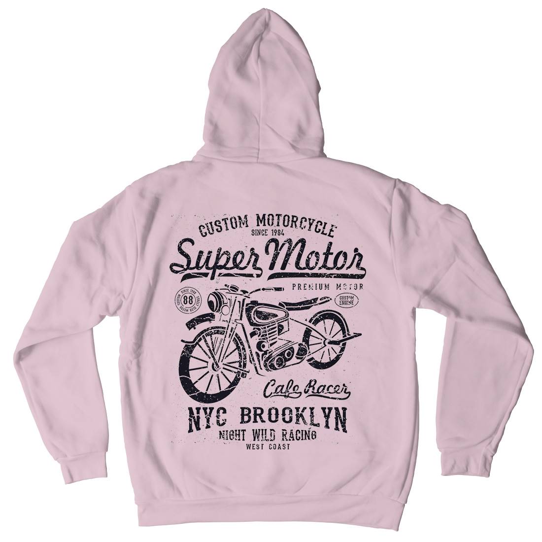 Super Motor Kids Crew Neck Hoodie Motorcycles A166
