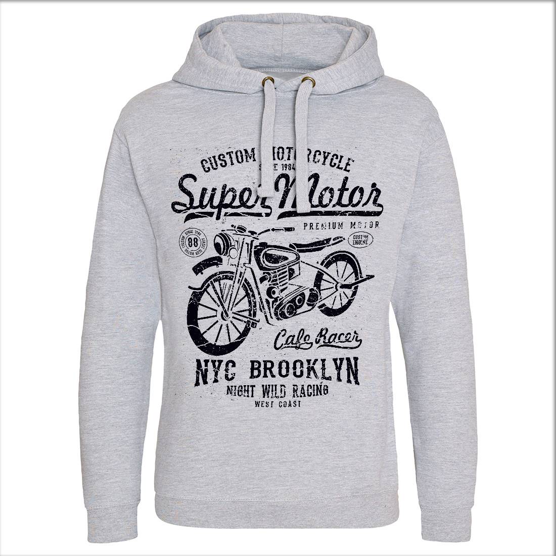 Super Motor Mens Hoodie Without Pocket Motorcycles A166