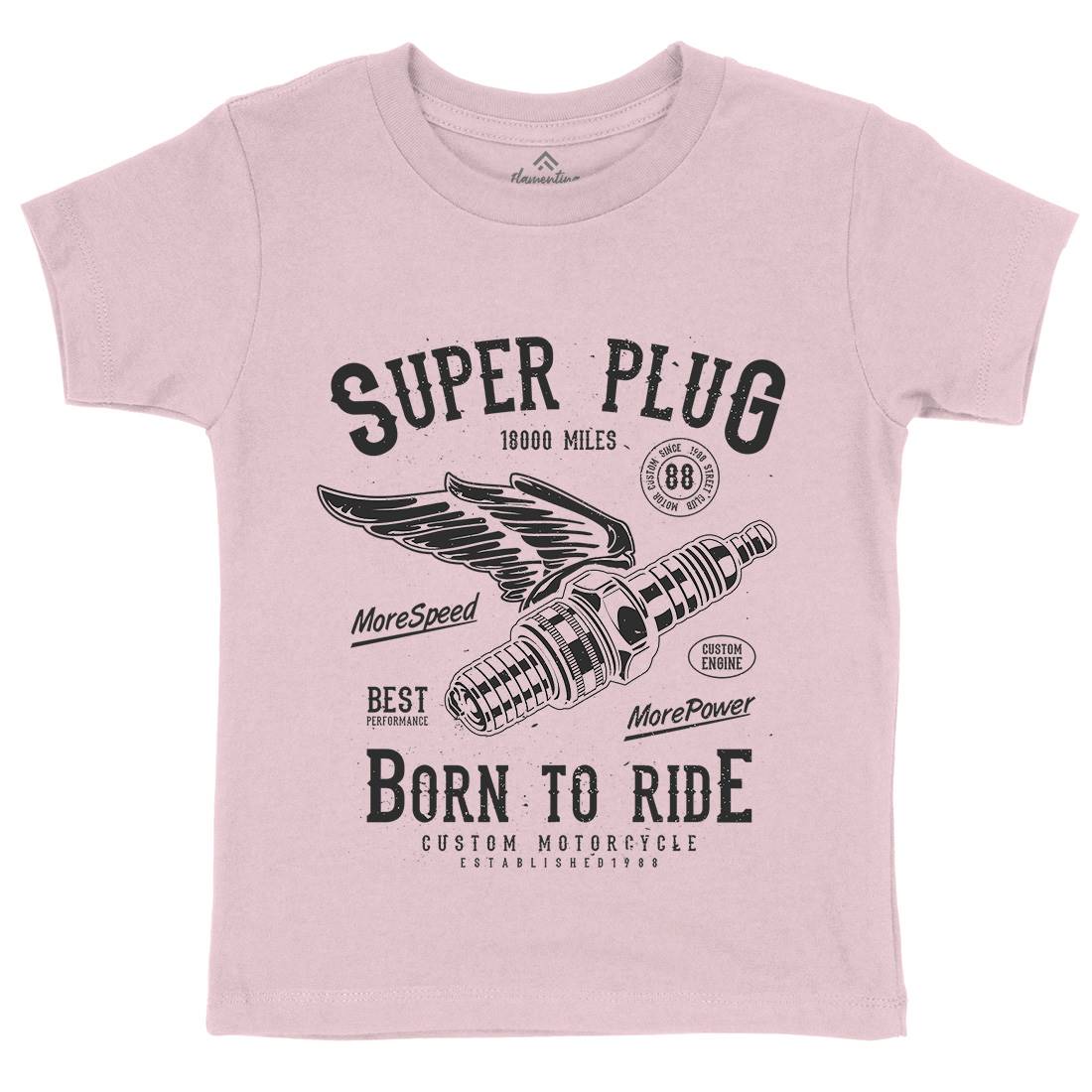 Super Plug Kids Crew Neck T-Shirt Motorcycles A167