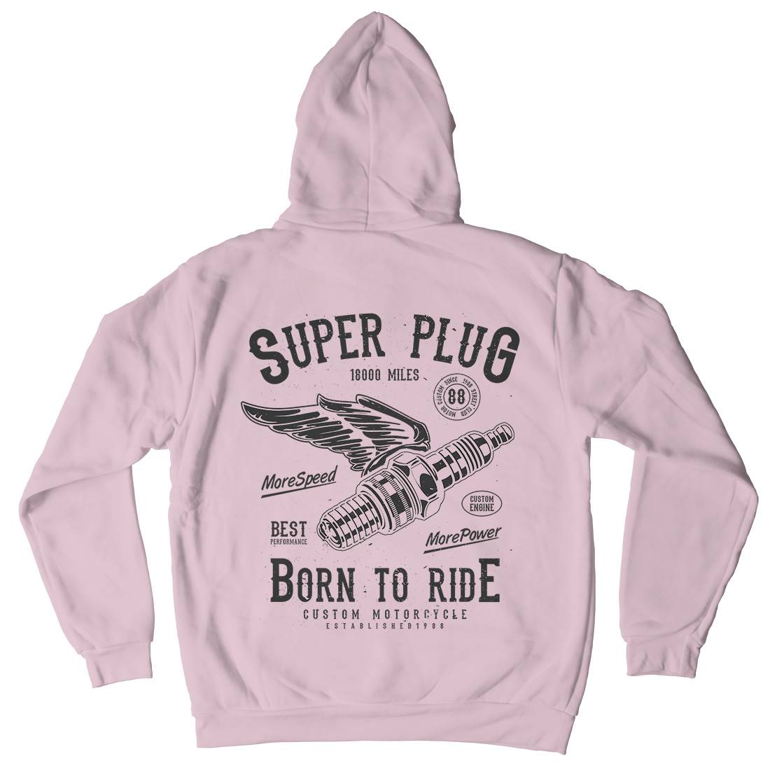 Super Plug Kids Crew Neck Hoodie Motorcycles A167